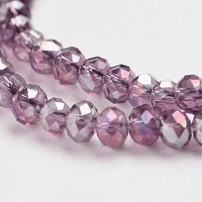 Electroplate Glass Beads Strands EGLA-D020-3x2mm-81-1