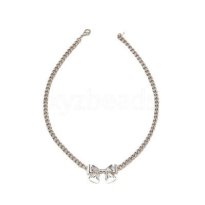 Alloy Bowknot Choker Necklaces for Women FS-WG3DD5E-01-1