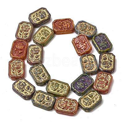 Painted Glass Beads Strands GLAA-Z021-05A-1