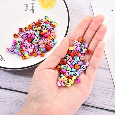 Opaque Acrylic Beads MACR-YW0001-22D-1
