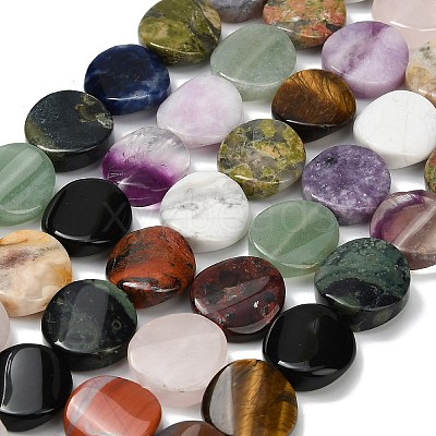 Natural Mixed Gemstone Beads Strands G-D354-B01-1