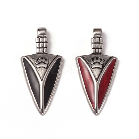 304 Stainless Steel Big Pointed Pendants STAS-I132-01-1