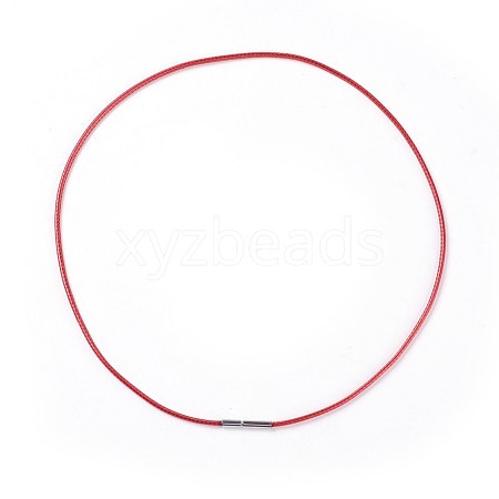 Waxed Polyester Cord Necklace Making MAK-I011-05-B-02-1