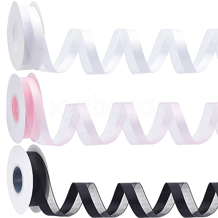 3 Rolls 3 Colors Polyester Ribbon OCOR-CY0003-55-1