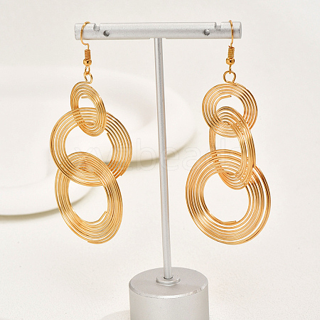 Fashionable Vintage Geometric Multi-layer Metal Circle Dangle Earrings JR8060-1