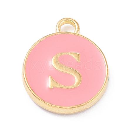 Golden Plated Alloy Enamel Charms ENAM-Q437-14S-1