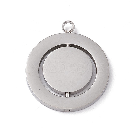 Non-Tarnish 304 Stainless Steel Turnable Pendants STAS-G297-10P-1