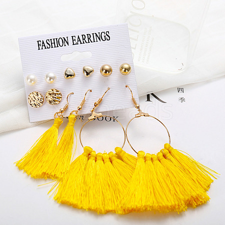 Bohemian Style Alloy Stud Earrings & Dangle Earrings WG205EE-02-1