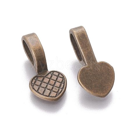 Alloy Glue-on Flat Bails PALLOY-A20070-AB-FF-1