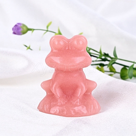 Natural Pink Opal Carved Frog Figurines PW-WG2CFF8-03-1