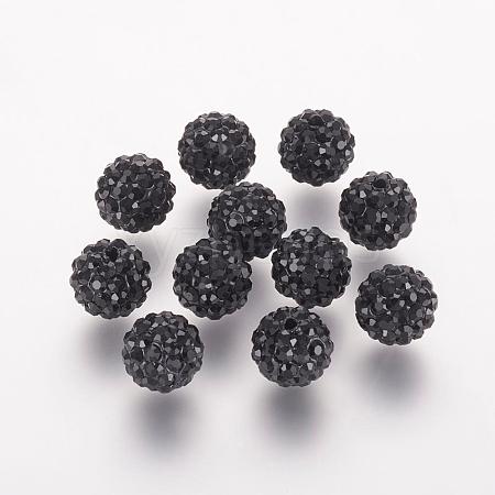 Polymer Clay Rhinestone Beads RB-K050-8mm-C02-1