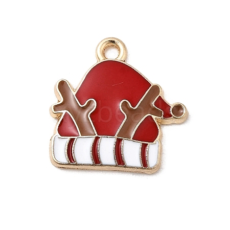 Christmas Alloy Enamel Pendants FIND-H055-17B-G02-1
