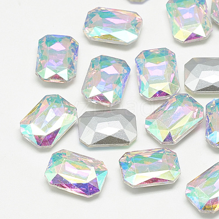 Pointed Back Glass Rhinestone Cabochons RGLA-T079-6x8mm-05-1