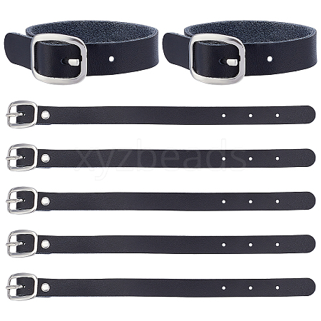 Cowhide Leather Watch Band Strap AJEW-WH0258-251C-1