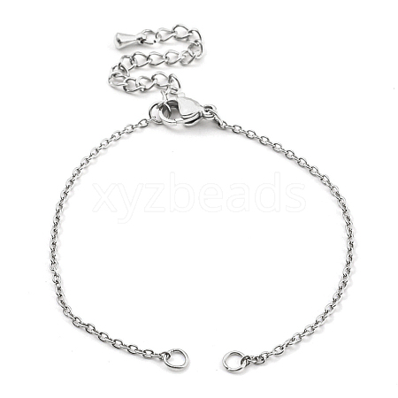 Tarnish Resistant 304 Stainless Steel Cable Chains Bracelet Making AJEW-P119-02P-1