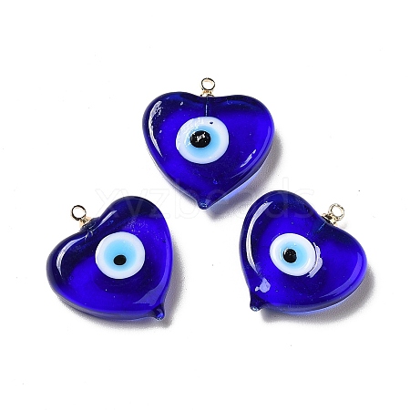 Handmade Lampwork Pendants LAMP-E030-01G-07-1