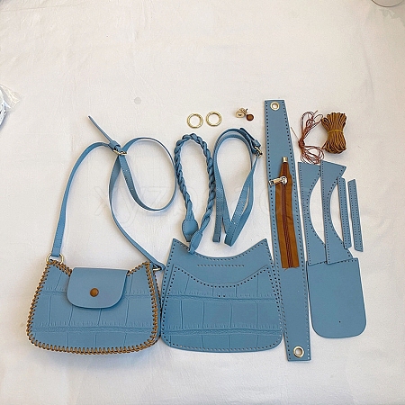 DIY Imitation Leather Crossbody Lady Bag Making Kits PW-WG56265-04-1