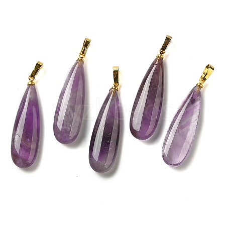 Natural Amethyst Pendants G-Q192-07G-03-1