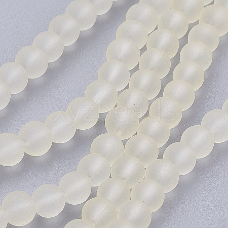 Transparent Glass Bead Strands GLAA-S031-6mm-23-1