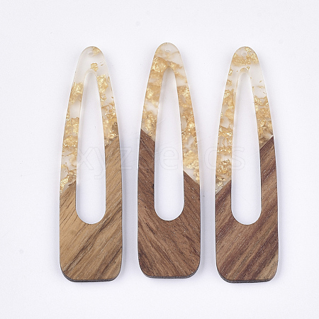 Resin & Walnut Wood Big Pendants X-RESI-S358-99H-1