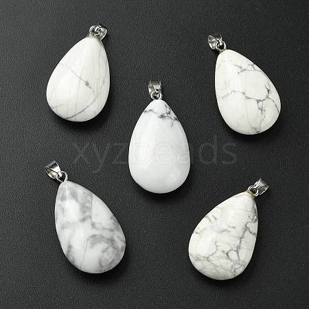 Natural Howlite Pendants GG-K002-09X-1