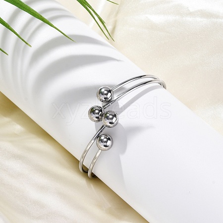 304 Stainless Steel Bangles for Women STAS-Z114-11P-1