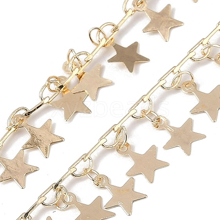 Handmade Brass Star Chains CHC-Z001-22KCG-1