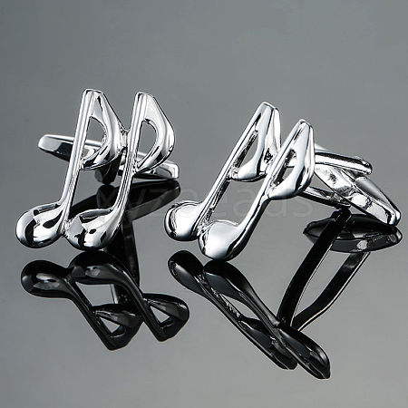 Brass Musical Note Cufflinks MUSI-PW0001-01M-1