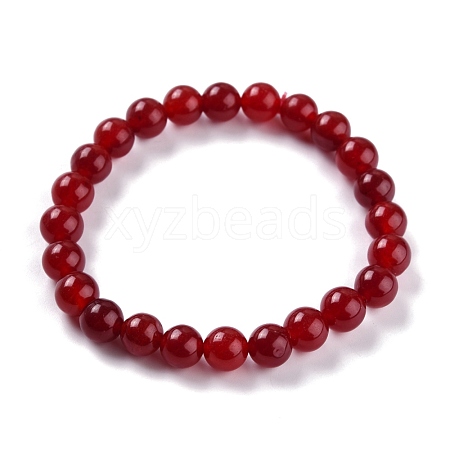 Dyed Natural Jade Beads Stretch Bracelets BJEW-G633-B-13-1