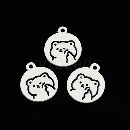 Alloy Spray Painted Enamel Pendants ENAM-S115-211-1