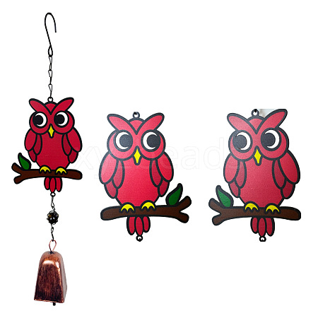 Iron Owl Pendant Decorations PW-WGD10A6-01-1