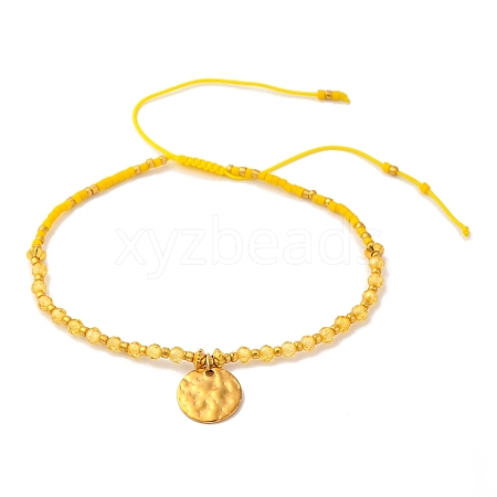 Yellow Opal Braided Bead Bracelet FR2657-1-1