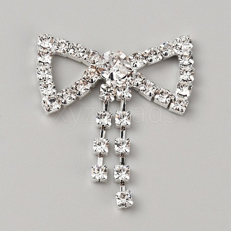 Brass Rhinestone Shoe Decoration KK-WH0056-68-1