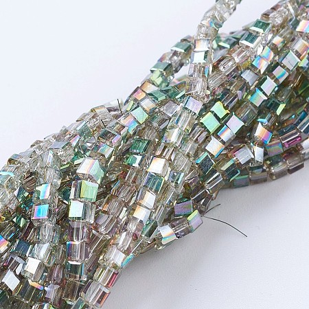 Electroplate Glass Beads Strands LS-EGLA-F121-HP-A02-1