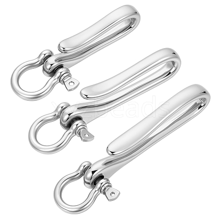U-Shaped Brass Key Hook Shanckle Clasps KK-PH0012-37-1