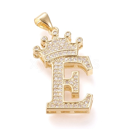 Brass Micro Pave Cubic Zirconia Pendants KK-R138-002E-1