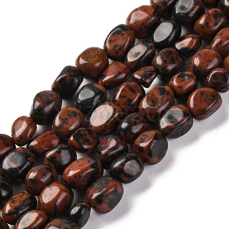 Natural Mahogany Obsidian Beads Strands G-G146-A30-01-1