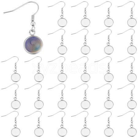 60Pcs 304 Stainless Steel Earring Hooks STAS-BBC0009-93B-1