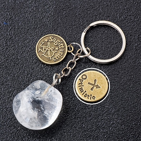 Natural Quartz Crystal Keychain PW-WG6B815-09-1