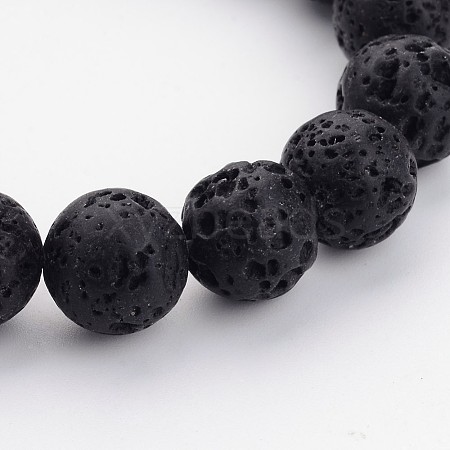 Natural Lava Rock Beads Strands G434-12-1