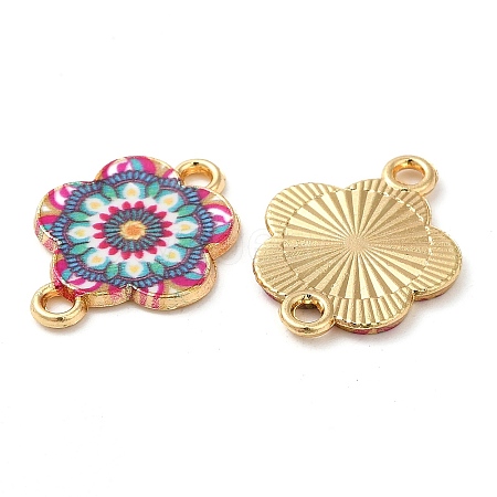 Printed Alloy Enamel Connector Charms ENAM-N056-200C-1