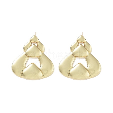 Hollow Teardrop Brass Stud Earrings EJEW-Q811-10G-1