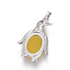 Natural Agate Pendants G-L512-A-M-4