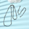 304 Stainless Steel Teardrop Link Chain Bracelet & Necklace Jewelry Sets SJEW-L199-18P-1