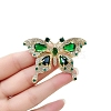 Alloy and Glass Rhinestone Butterfly PW-WG1B29C-01-3