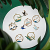 32Pcs 8 Style Alloy Enamel Pendants FIND-SC0002-19-4