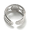 304 Stainless Steel Open Cuff Rings RJEW-C079-14P-4