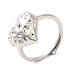 Rack Plating Brass Adjustable Ring for Women RJEW-Q770-28P-3