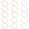 ANATTASOUL 15Pcs 3 Colors Alloy Hollow Heart Open Cuff Bangles Set for Women BJEW-AN0001-57-1