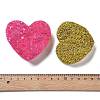 Electroplate Natural Quartz Crystal Heart Display Decorations DJEW-B012-01-3